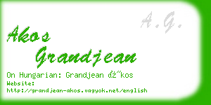 akos grandjean business card